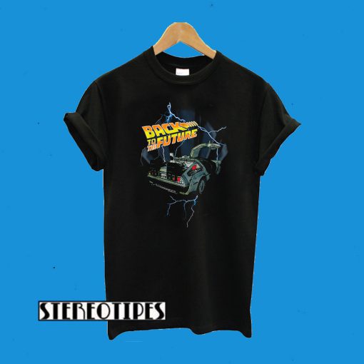 Black Distressed Back to the Future T-Shirt