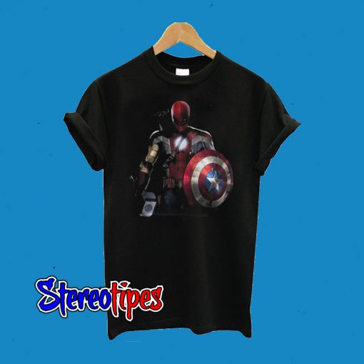 Captain America Ironman Thor Spiderman And Hawkeye T-Shirt