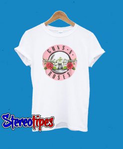 Guns N Roses Logo Pink T-Shirt