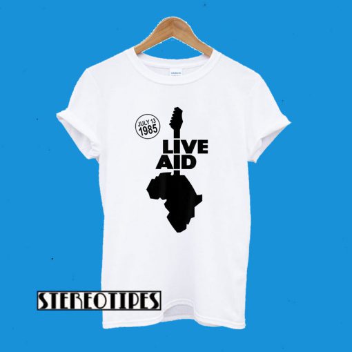 Live Aid Band Aid 1985 Music Festival T-Shirt