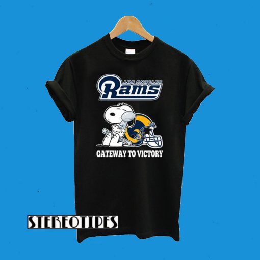 Los Angeles Rams Gateway To Victory Super Bowl 2019 Snoopy Football T-Shirt