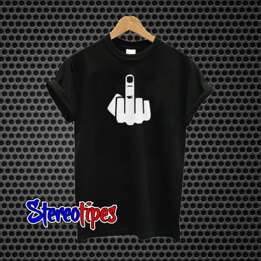 Middle Finger Black T-Shirt