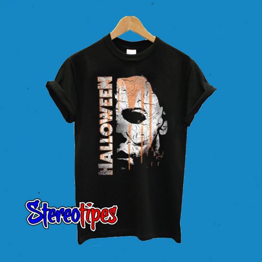 New Cute Halloween Michael Myers Mask And Drips T-Shirt