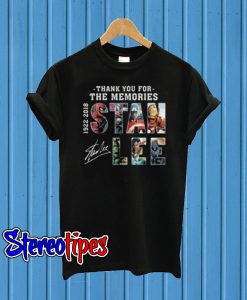 Original Stan Lee Text Graphic Thank You For The Memories T shirt