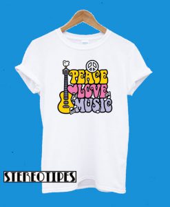 Peace Love Music Peace Symbol T-Shirt