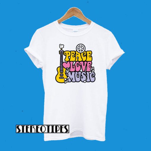 Peace Love Music Peace Symbol T-Shirt