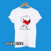 Snoopy Heart Ladies Fit T-Shirt