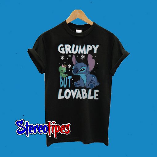 Stitch Grumpy But Lovable Christmas T-Shirt