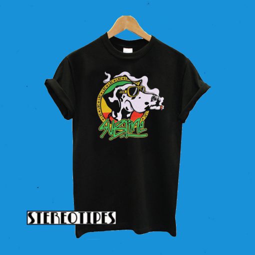 Sublime Cartoon Dog Black T-Shirt