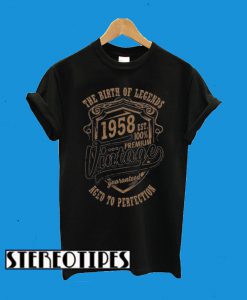 The Birth Of Legends 1958 Mens Funny 60th Birthday T-Shirt