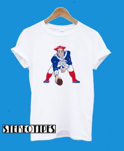 Tom Brady New England Patriots Retro Logo Parody White T-Shirt