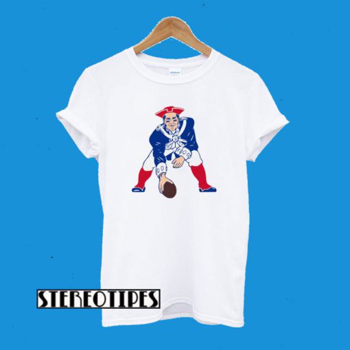 Tom Brady New England Patriots Retro Logo Parody White T-Shirt