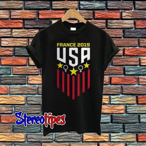 USA Soccer Jersey Womens Team T Shirt 2019 Cup T-Shirt