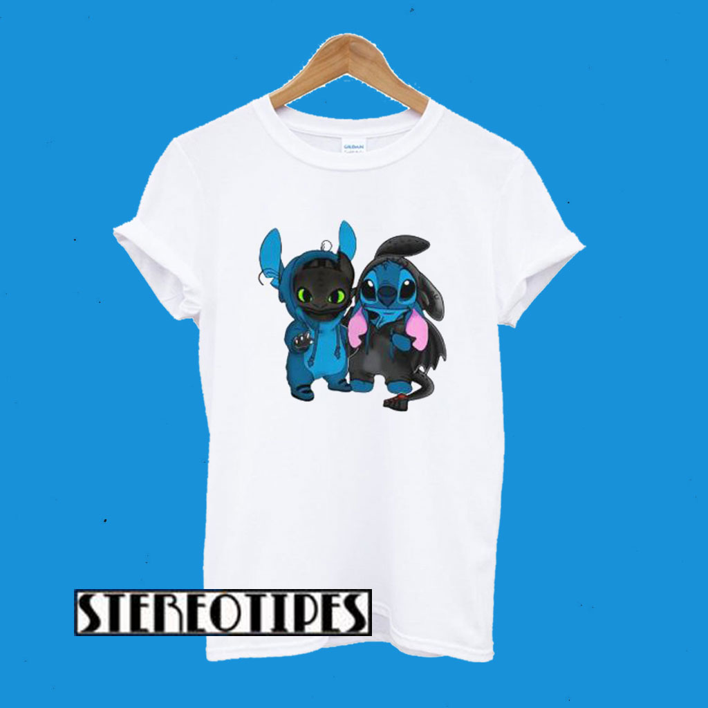 Baby Toothless And Baby Stitch T-Shirt