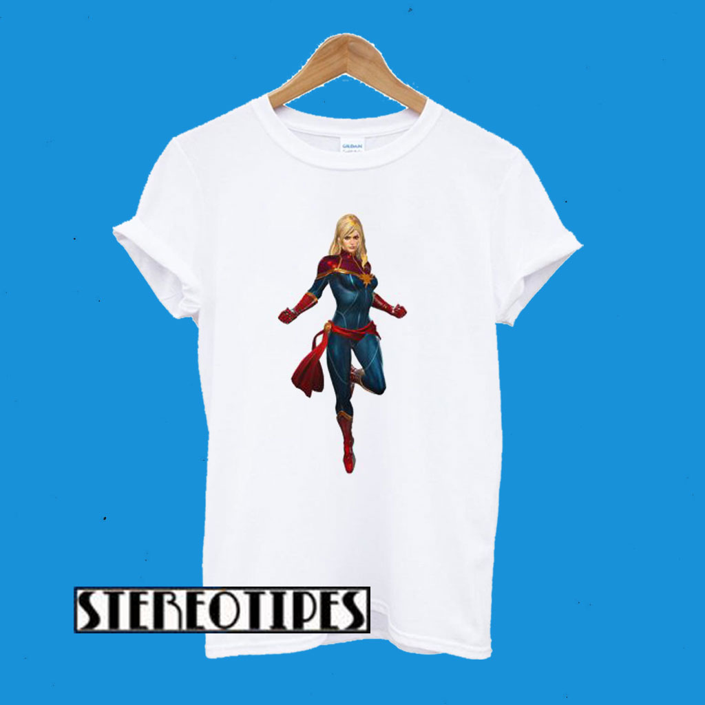 Captain Marvel White T-Shirt