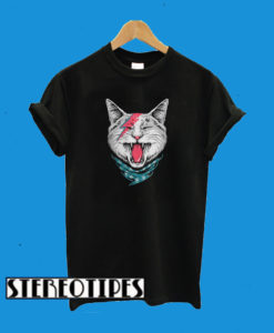 David Bowie Stardust Cat T-Shirt