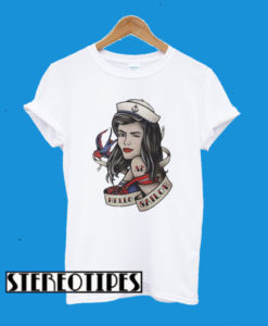 Hello Sailor Pin Up Girl T-Shirt