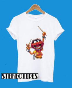 Muppet White 70S 80s 90s Retro Tee Drummer T-Shirt