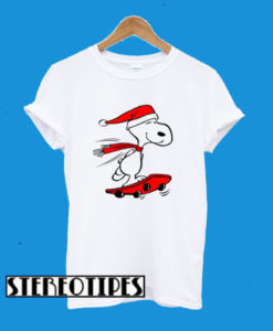 Snoopy Skateboard Christmas T-Shirt