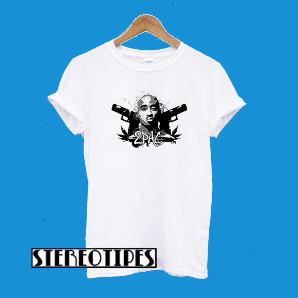 Tupac Shakur Gun T-Shirt