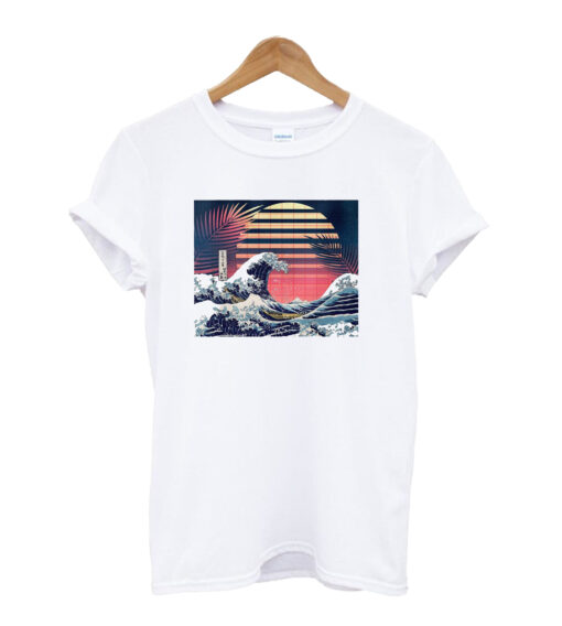 Great Vaporwave of Kanagawa Great Wave T-Shirt