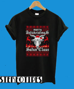 Merry Antichristmas Satan Claus Ugly Christmas T-Shirt