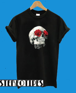 Rose Eye Skull Adult T-Shirt