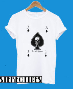 Ace Of Spades Mens White T-Shirt