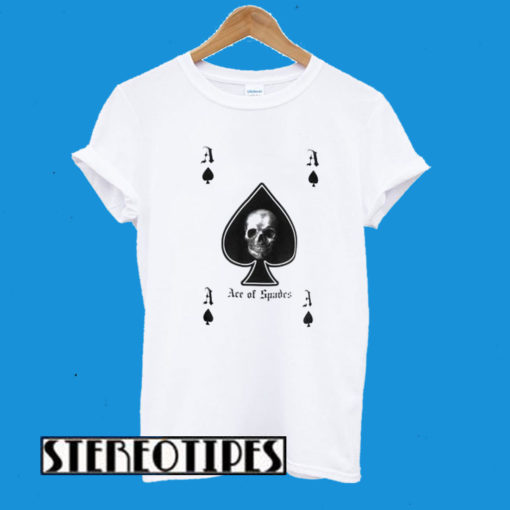 Ace Of Spades Mens White T-Shirt