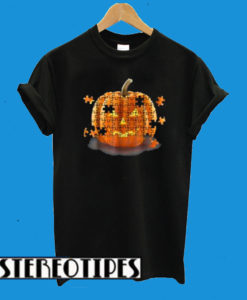 Autism Awareness Pumpkin Piece Puzzle T-Shirt