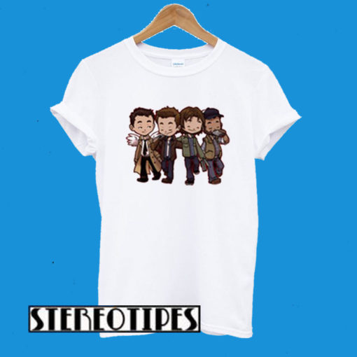 Supernatural Characters Cartoon T-Shirt