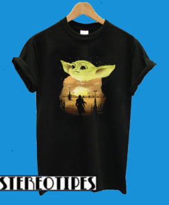 Baby Yoda Sunset T-Shirt