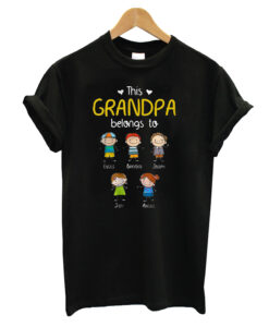 This Grandpa Belongs To Cute Family Personalized T-shirt