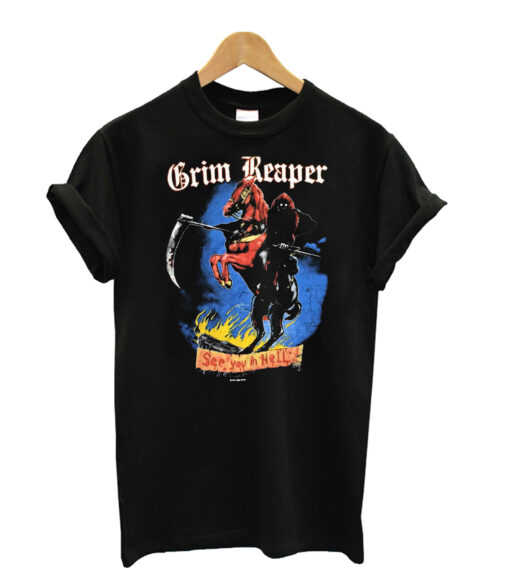 Vintage-80s-GRIM-REAPER-See you in hell t shirt