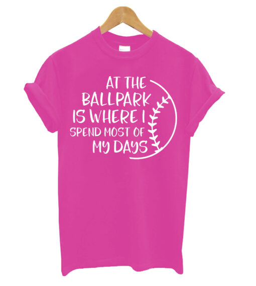 At-the-Ballpark-is-Where-I-Spend Most of My Days t shirt