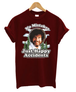 Bob Ross No Mistakes Just Happy Accidents Adult T-Shirt