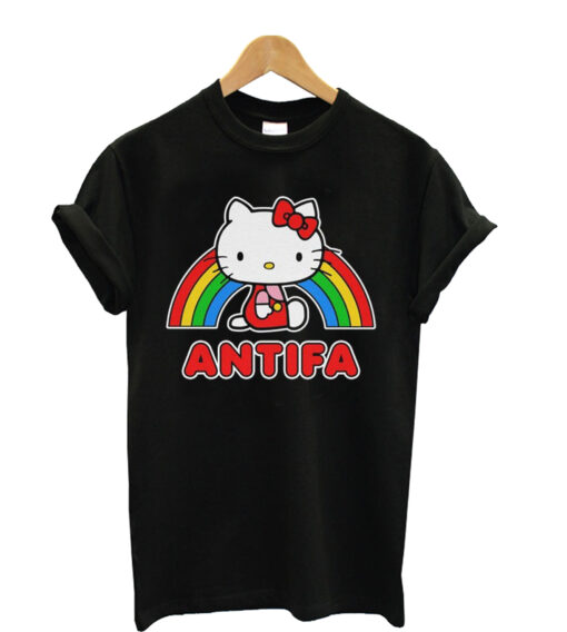 Cute Retro Kitty Antifa t shirt