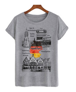 Frankfurt Germany - Man new cotton grey t-shirt