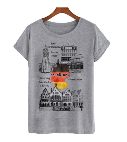 Frankfurt Germany - Man new cotton grey t-shirt