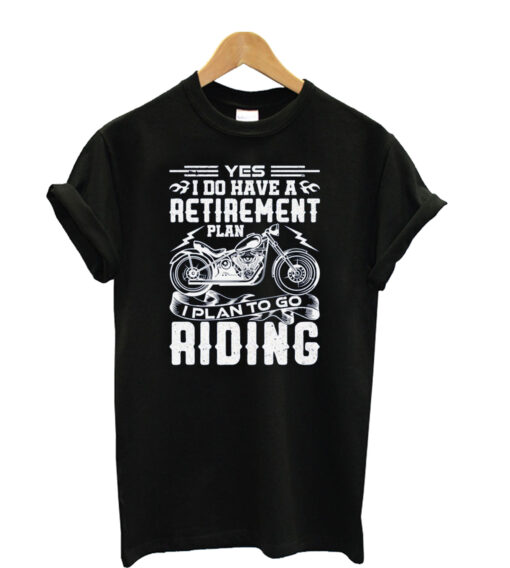 Retirement Motorcycle Gift Motorcycle Retired Shirt Funny Retirement Plan Gift Short-Sleeve Unisex T-Shirt