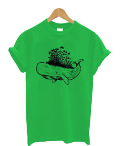 Whale forest - illustration men's t-shirt