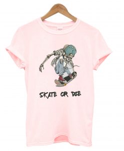 Skate or die Skeleton skate T Shirt