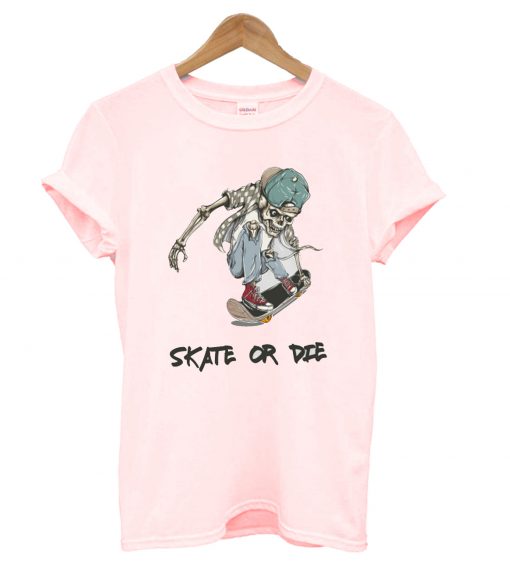 Skate or die Skeleton skate T Shirt