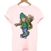 Urban Monkey On Skate T Shirt