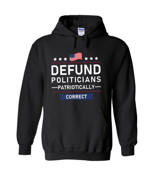 Defund Politicians Patriotically Correct Hoodie