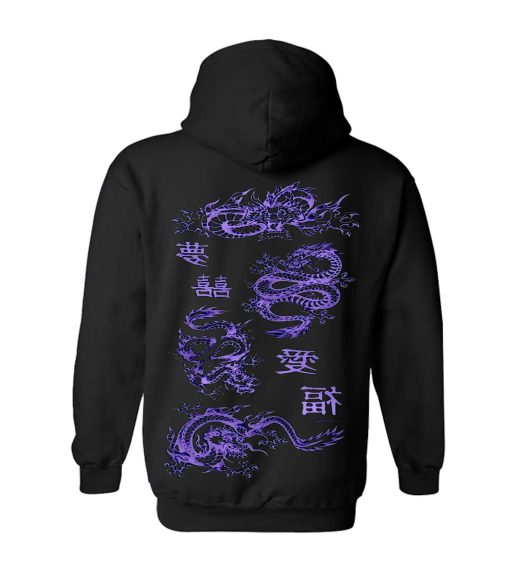 Dragon China Purple Hoodie