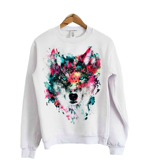 Wolf Abstrak Animal Sweatshirt