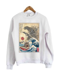 Orca in Japan Woodblock Sweatshirt