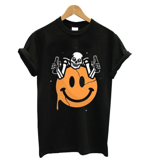 Beer Emote Skull T Shirt