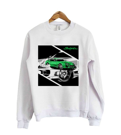 Car Supra Green Sweatshirt